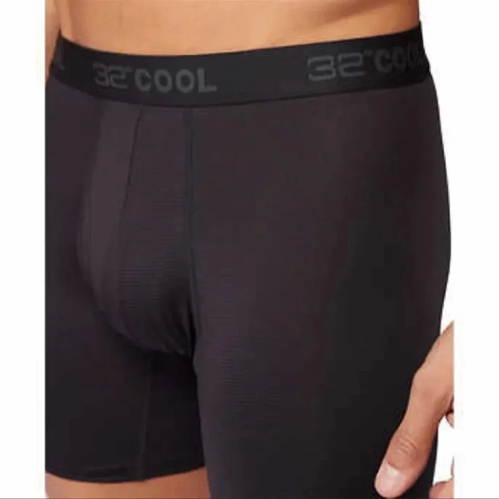 32 Degrees Men's Comfort Mesh Boxer Brief, 6-pair keeps you cool Large
